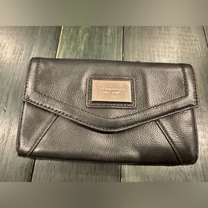 Tignanello Socialite Black Leather Clutch Purse